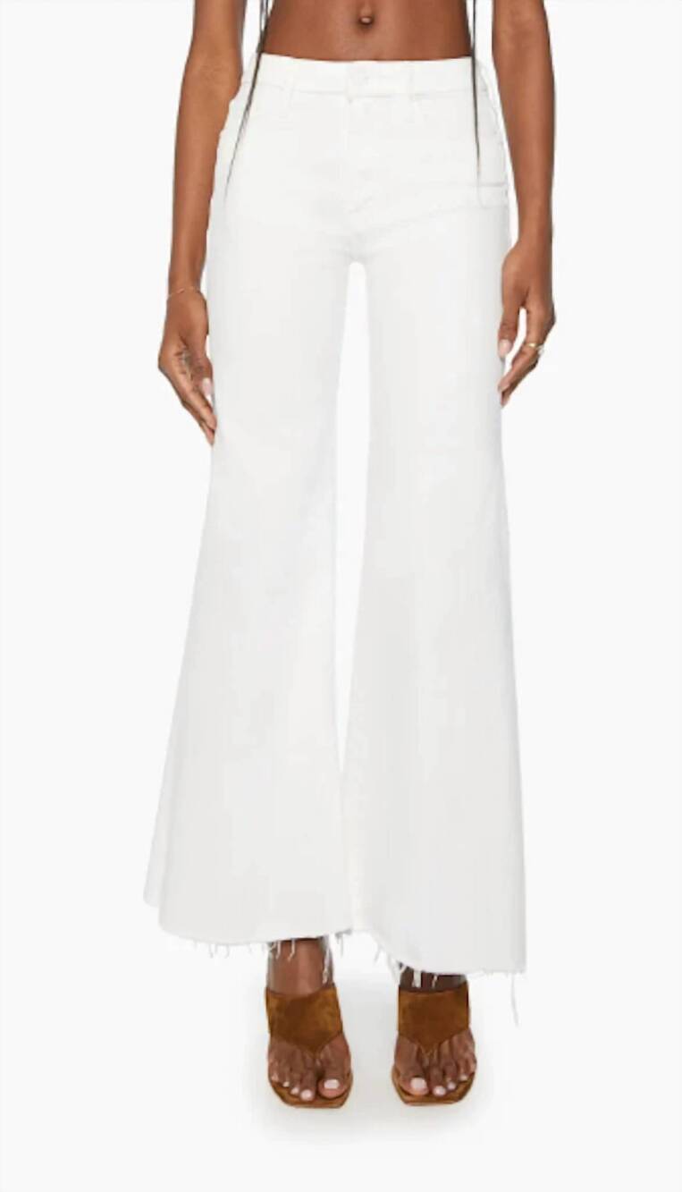 NEW MOTHER roller fray jeans in the fairest of them all